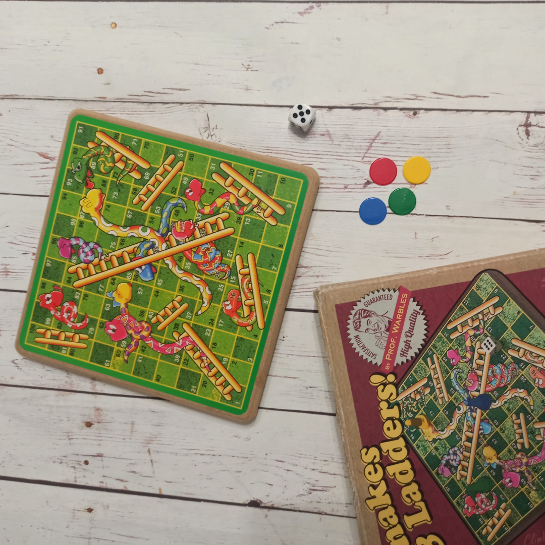 Gra Snakes and Ladders drewniana